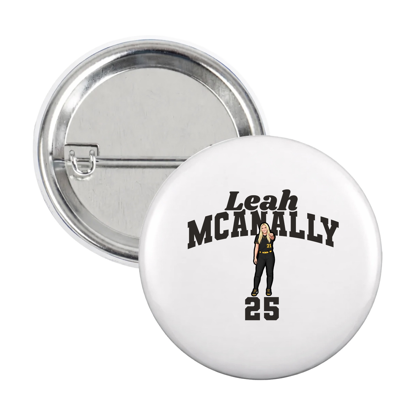 Game Day Button — Signature Arch in White