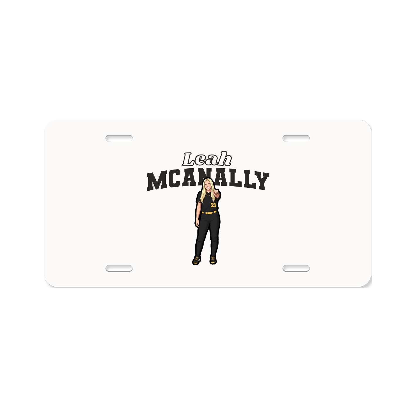 License Plate — Name Arch in Classic