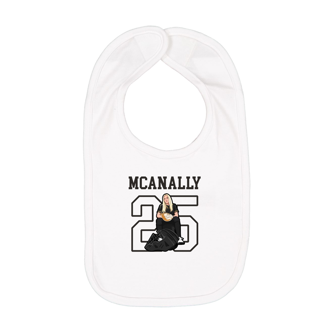 Infant Bib — Shirsey in White