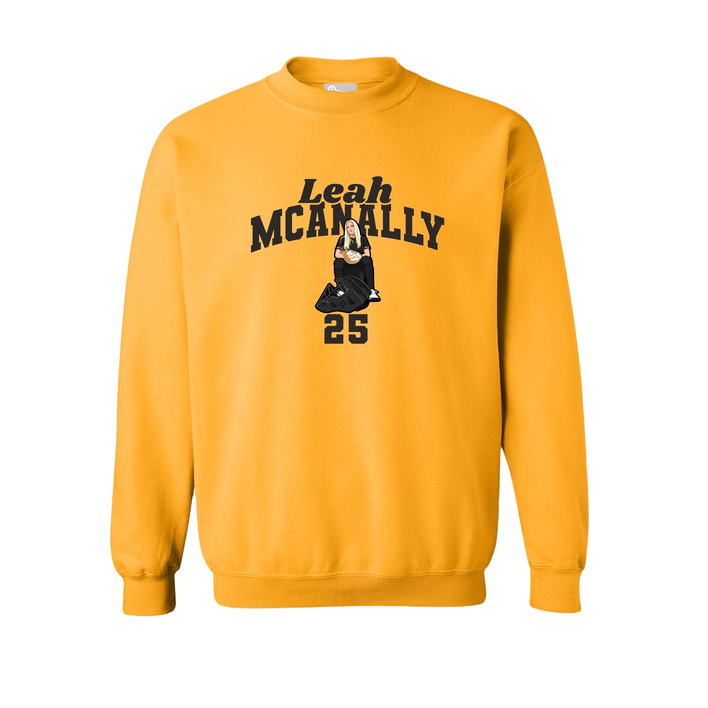 Fleece Crew — Signature Arch in Gold