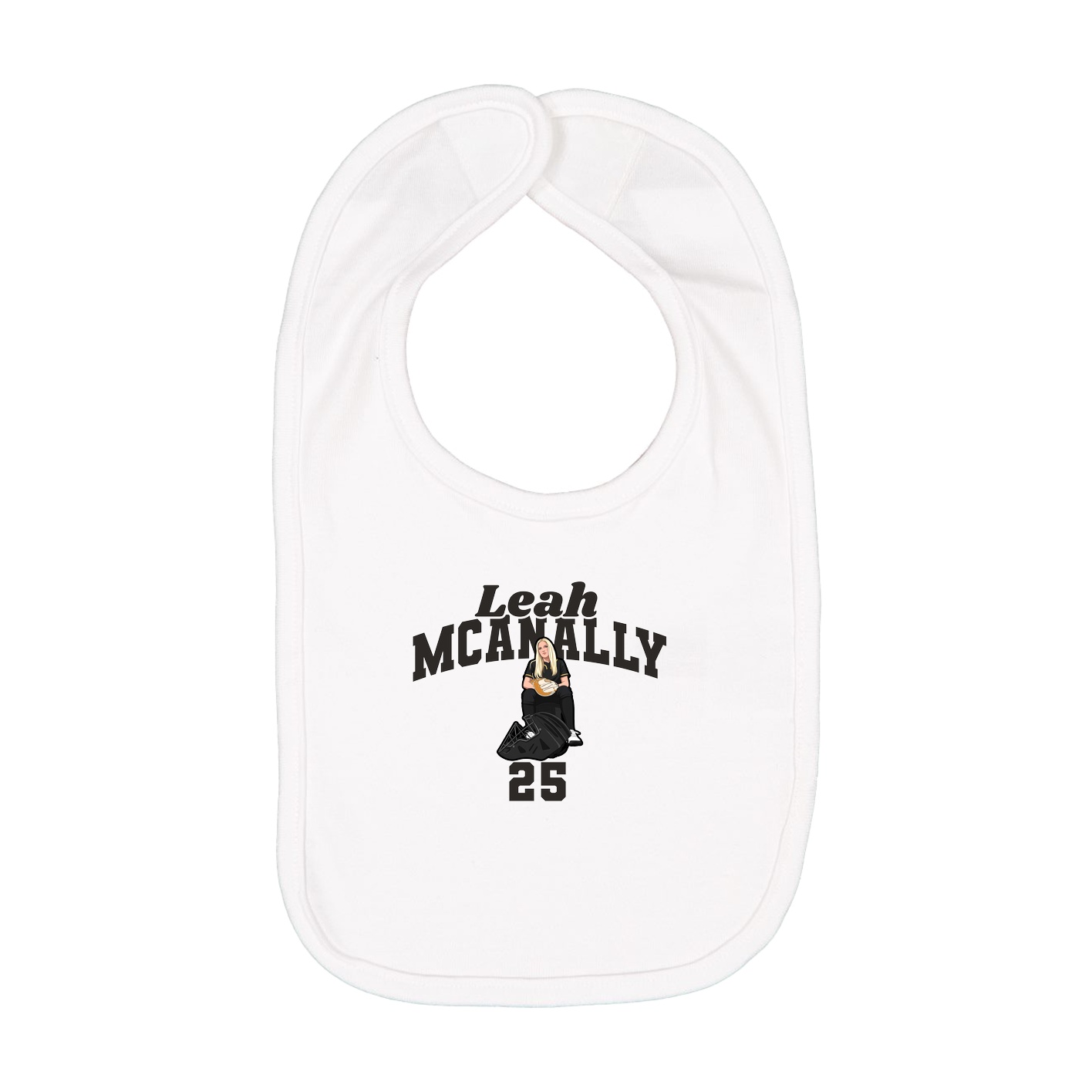 Infant Bib — Signature Arch in White