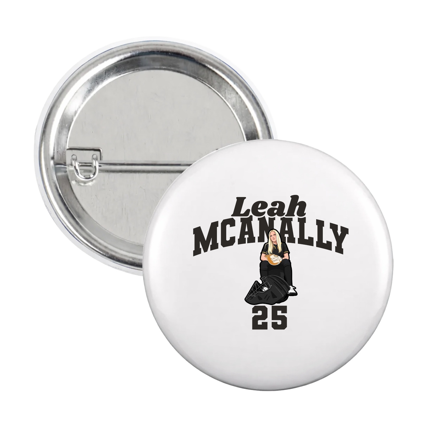 Game Day Button — Signature Arch in White