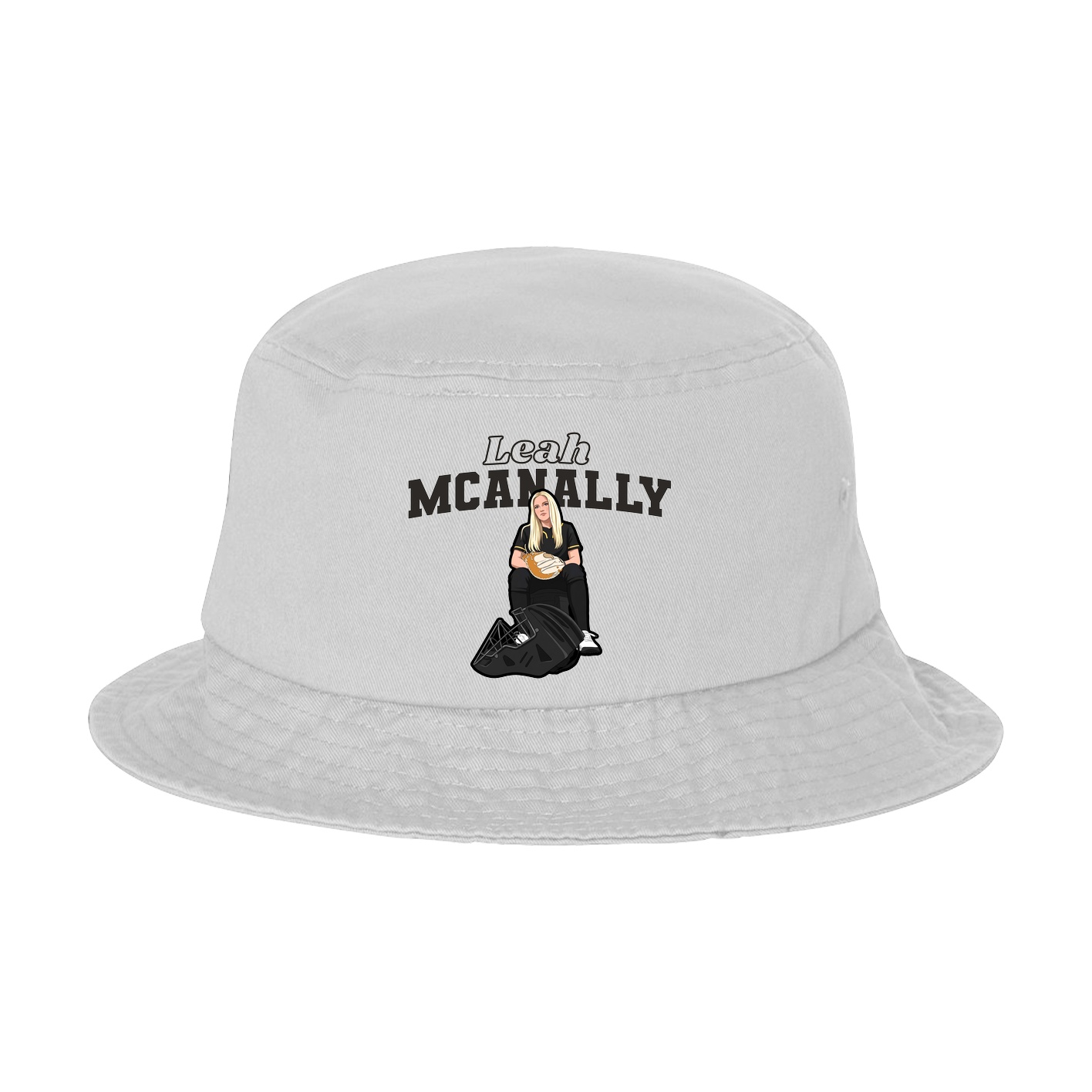 Bucket Cap — Name Arch in White