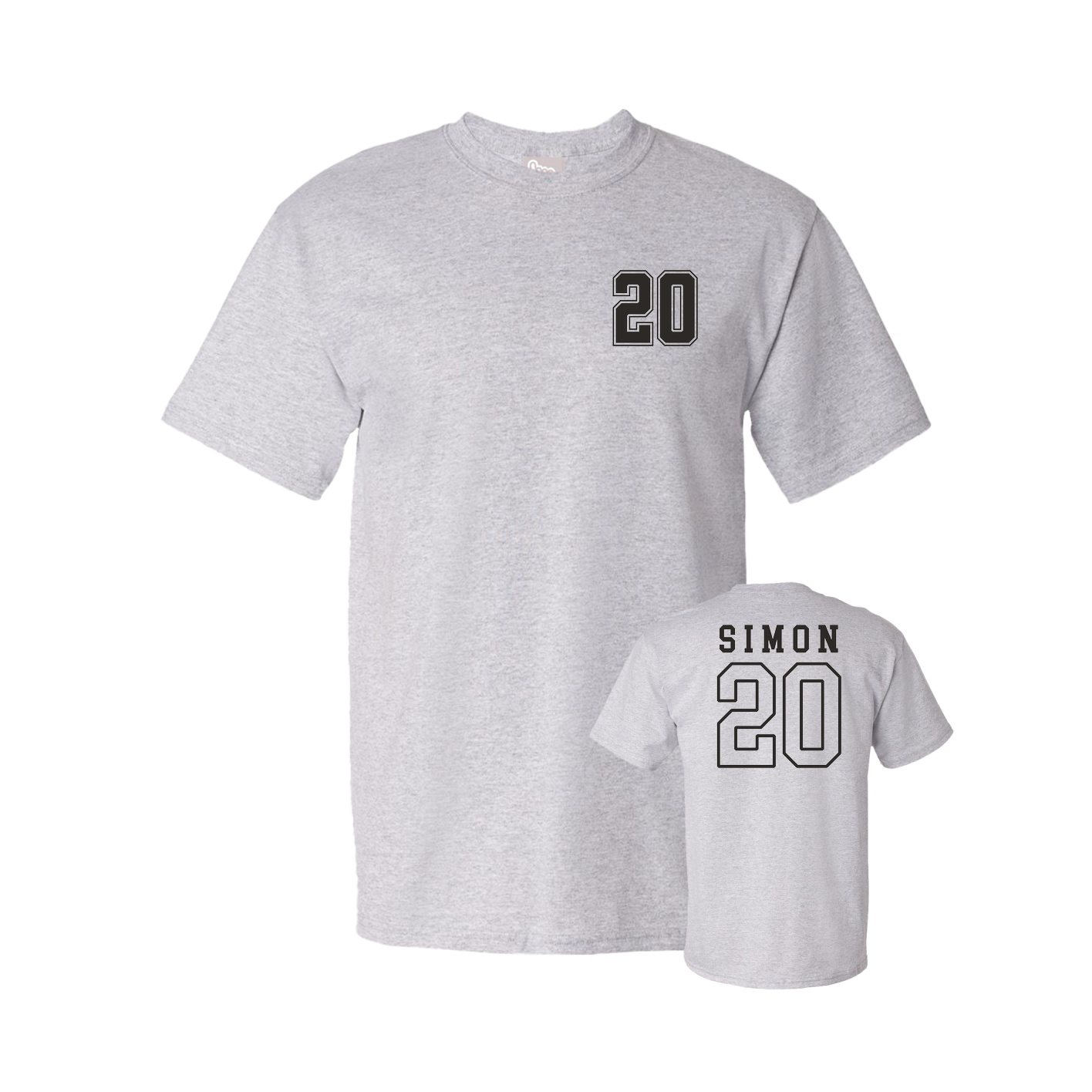 Youth Tee — Chest Back in Grey