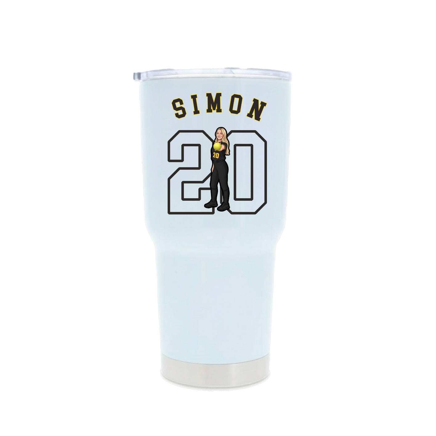 30oz Stainless Steel Tumbler — Shirsey Arch in White