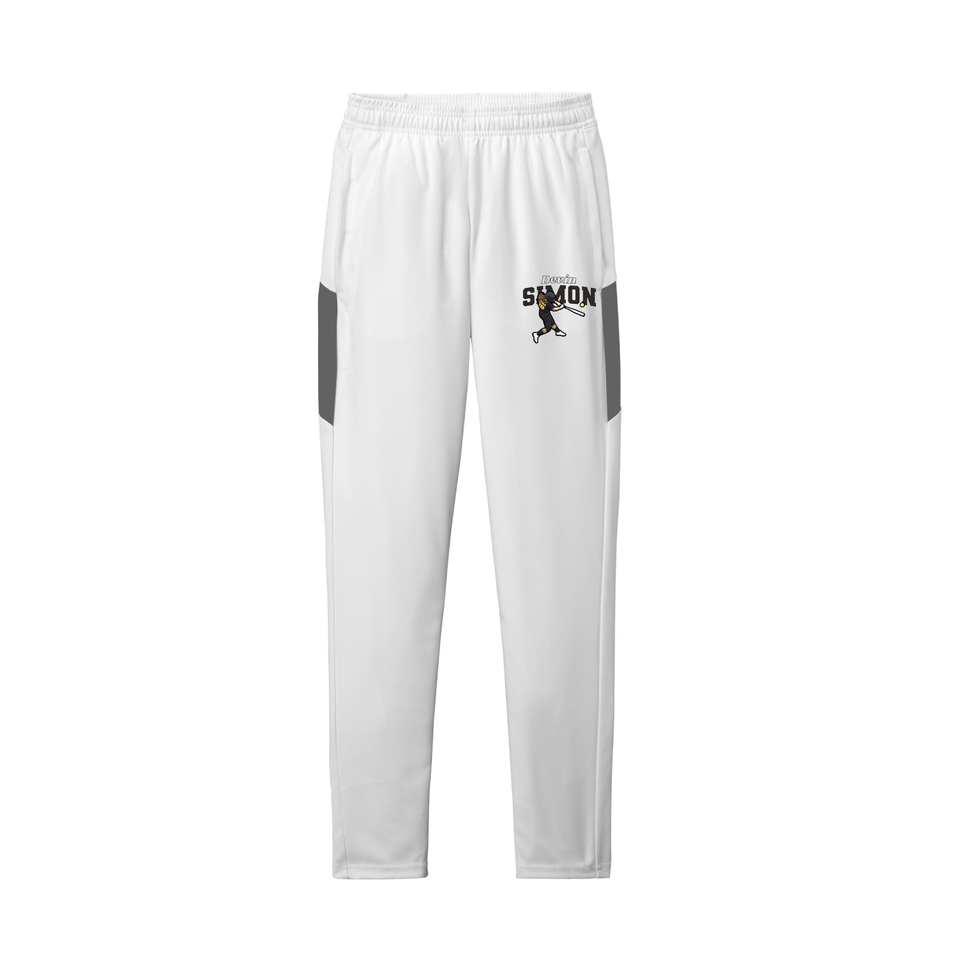 Team Travel Pant — Name Arch in White/Grey