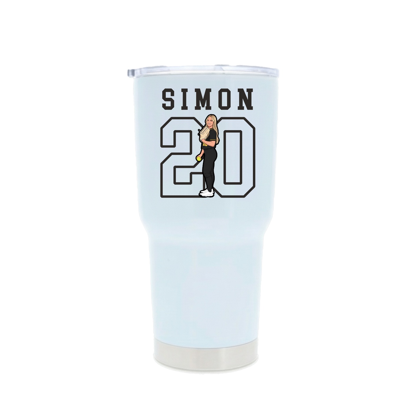 30oz Stainless Steel Tumbler — Shirsey in White