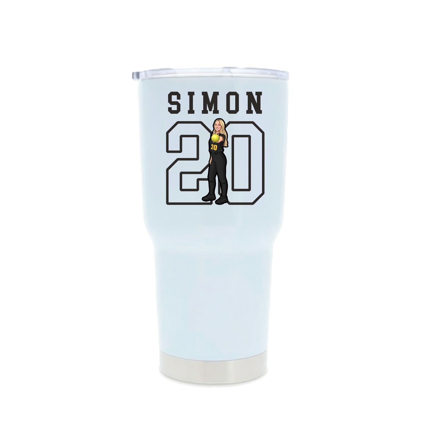 30oz Stainless Steel Tumbler — Shirsey in White