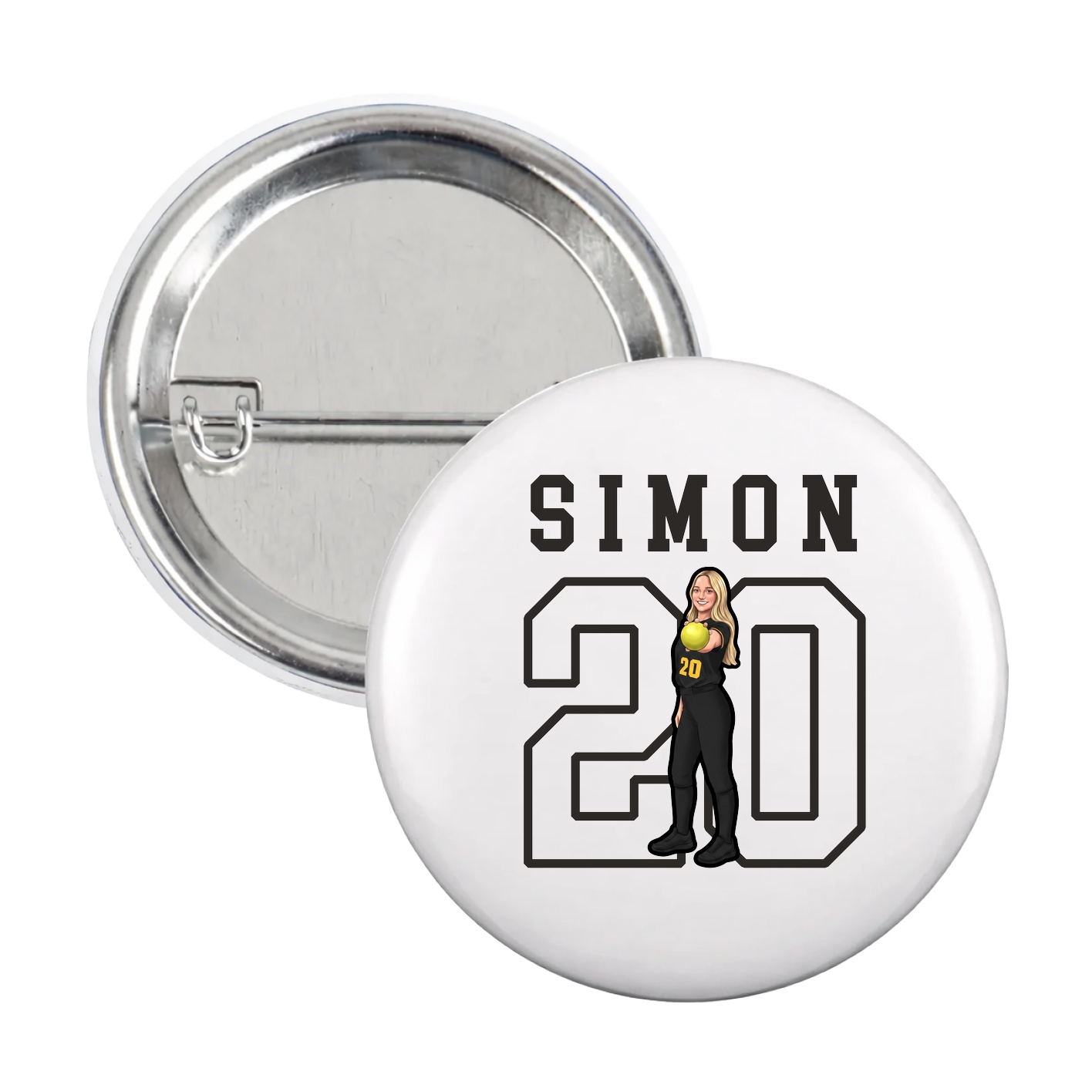 Game Day Button — Shirsey in White