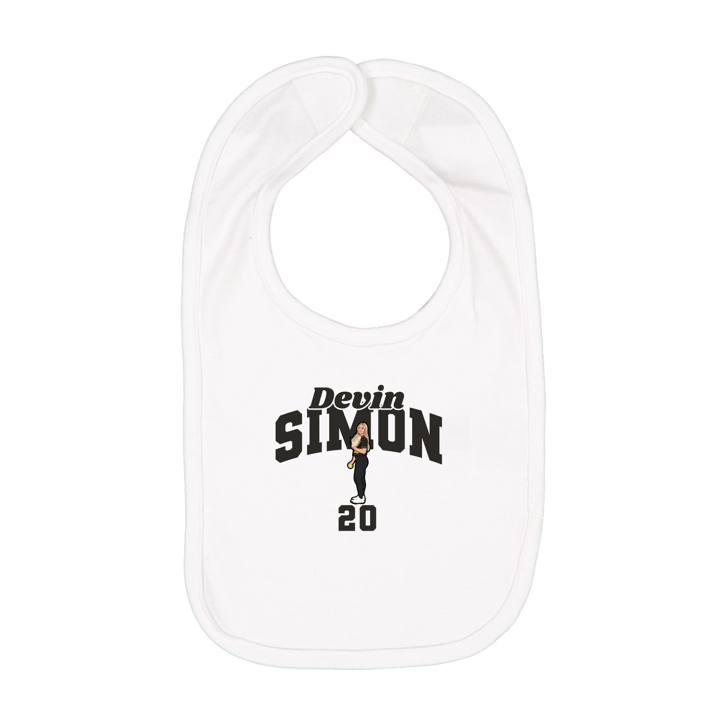 Infant Bib — Signature Arch in White