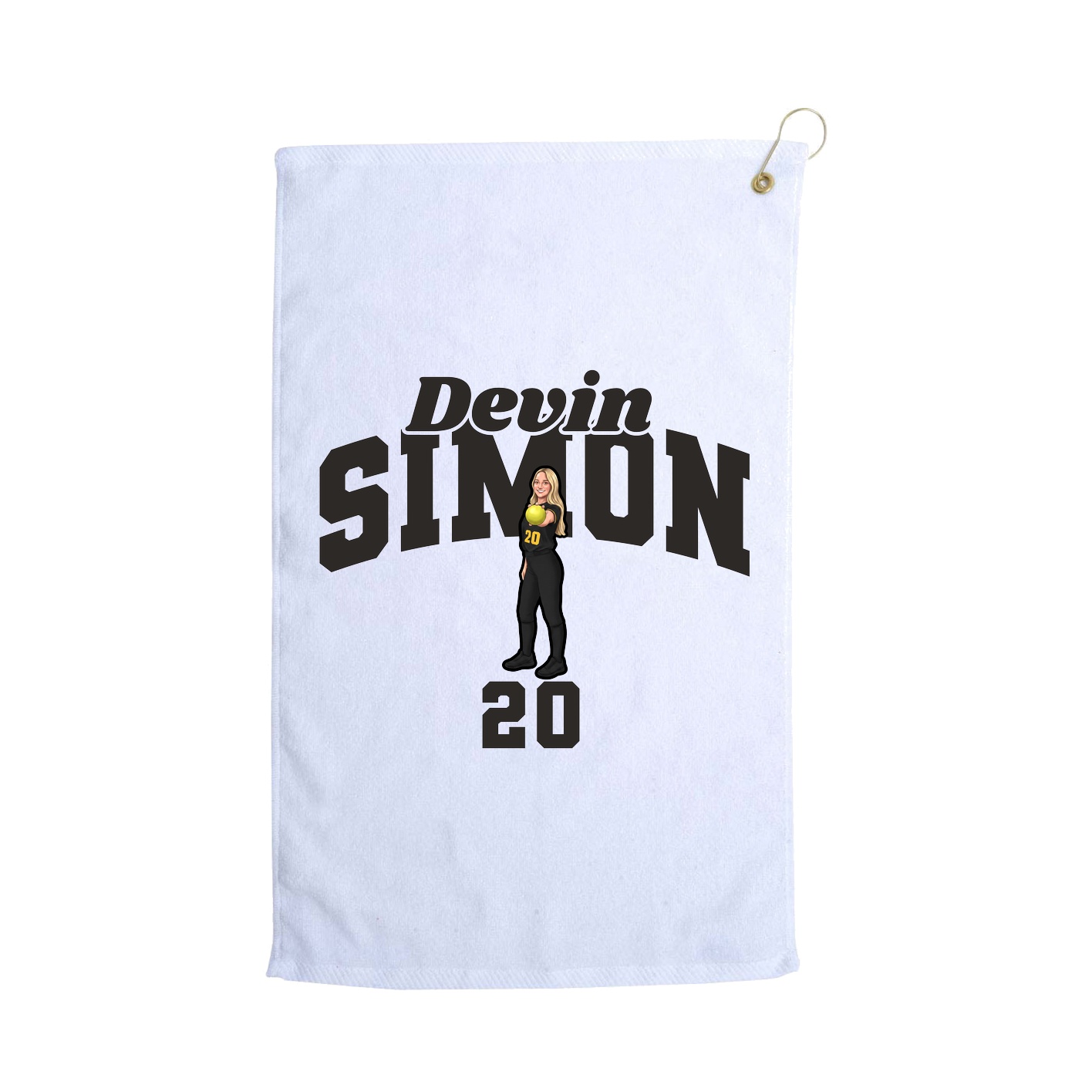 Golf Towel — Signature Arch in White