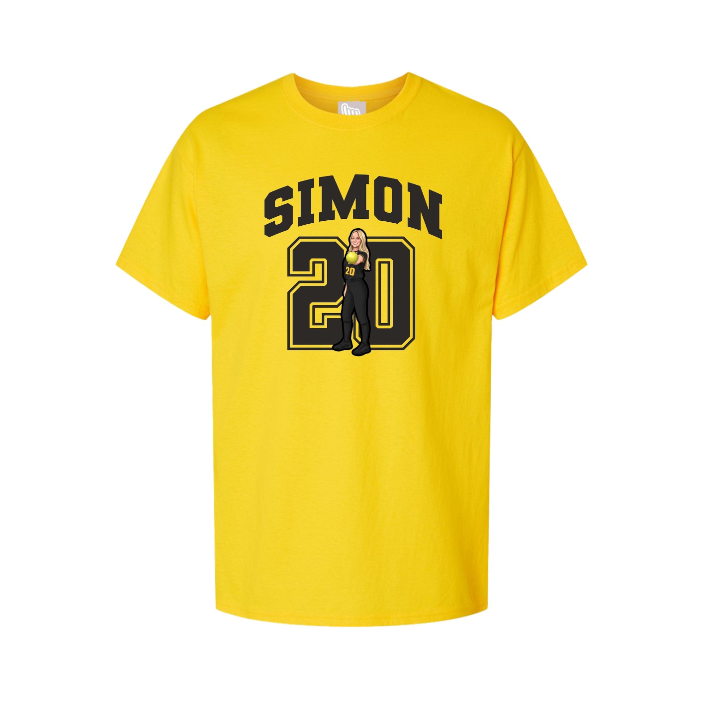 Youth Tee — Number in Gold