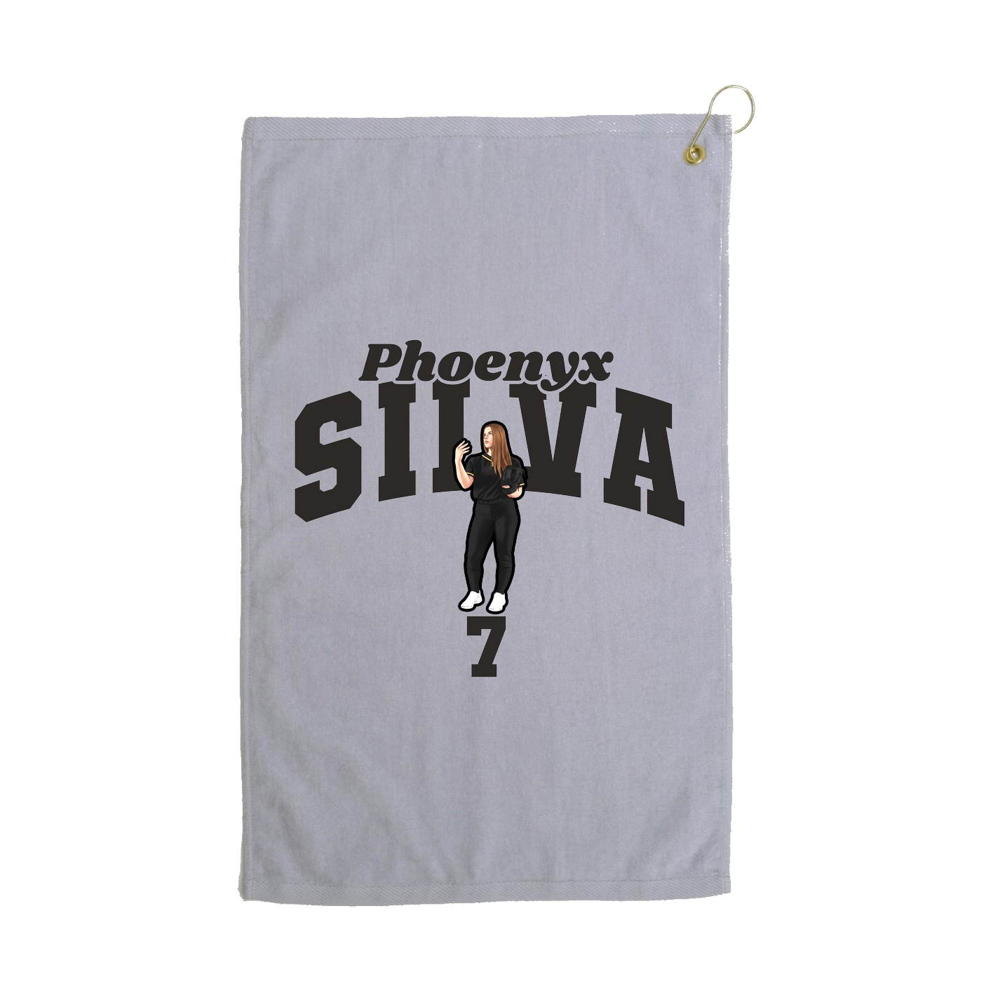Golf Towel — Signature Arch in Grey