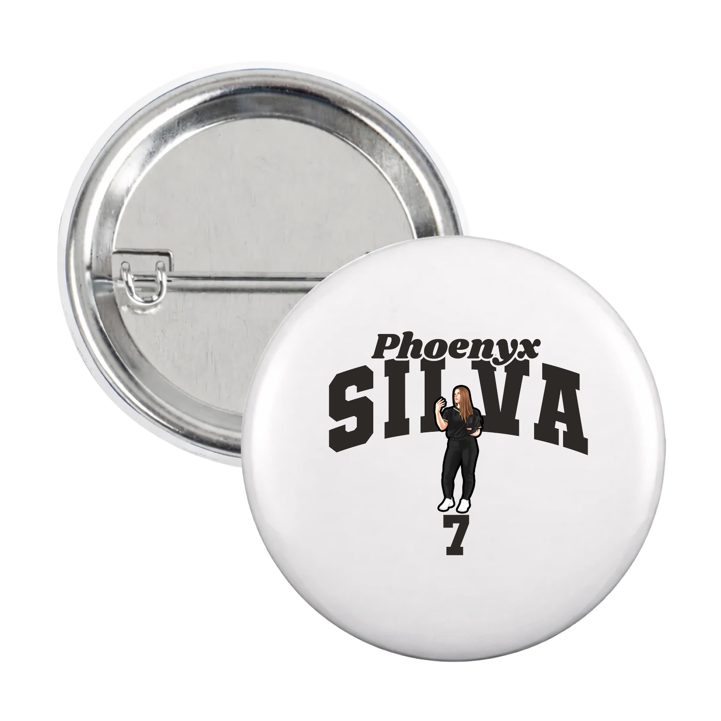 Game Day Button — Signature Arch in White