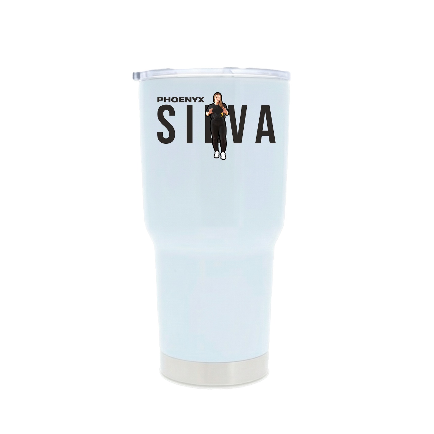 30oz Stainless Steel Tumbler — Player Name in White