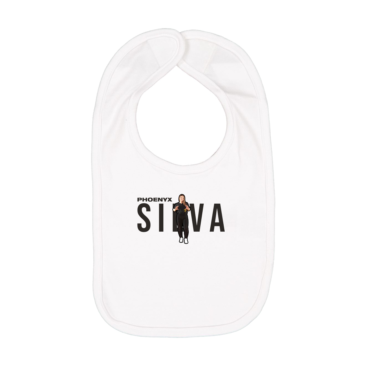 Infant Bib — Player Name in White