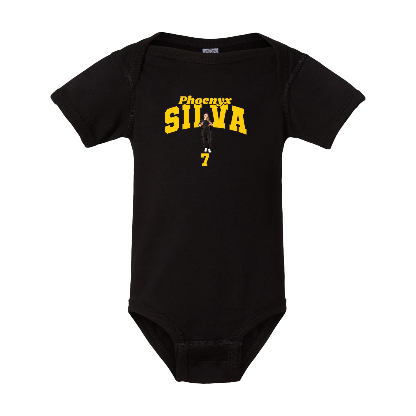 Baby Onesie — Signature Arch in Black