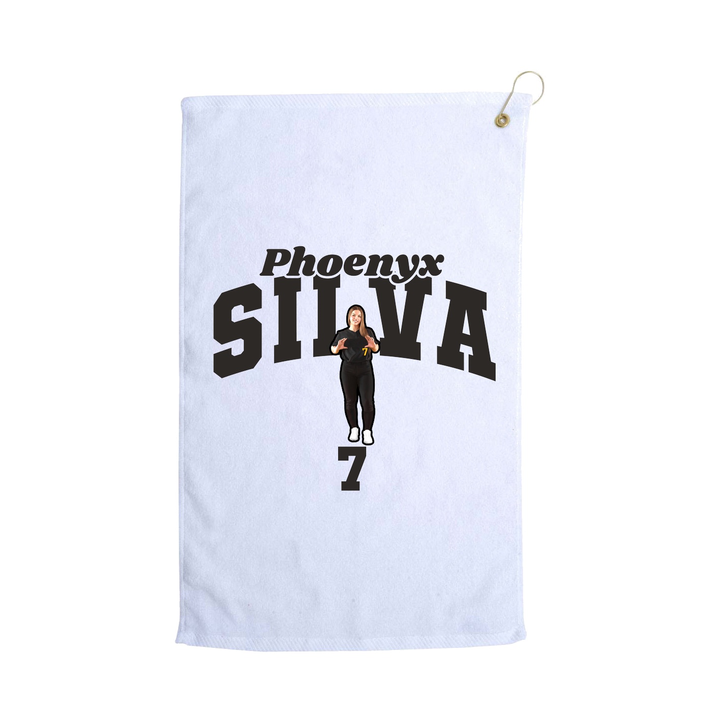 Golf Towel — Signature Arch in White
