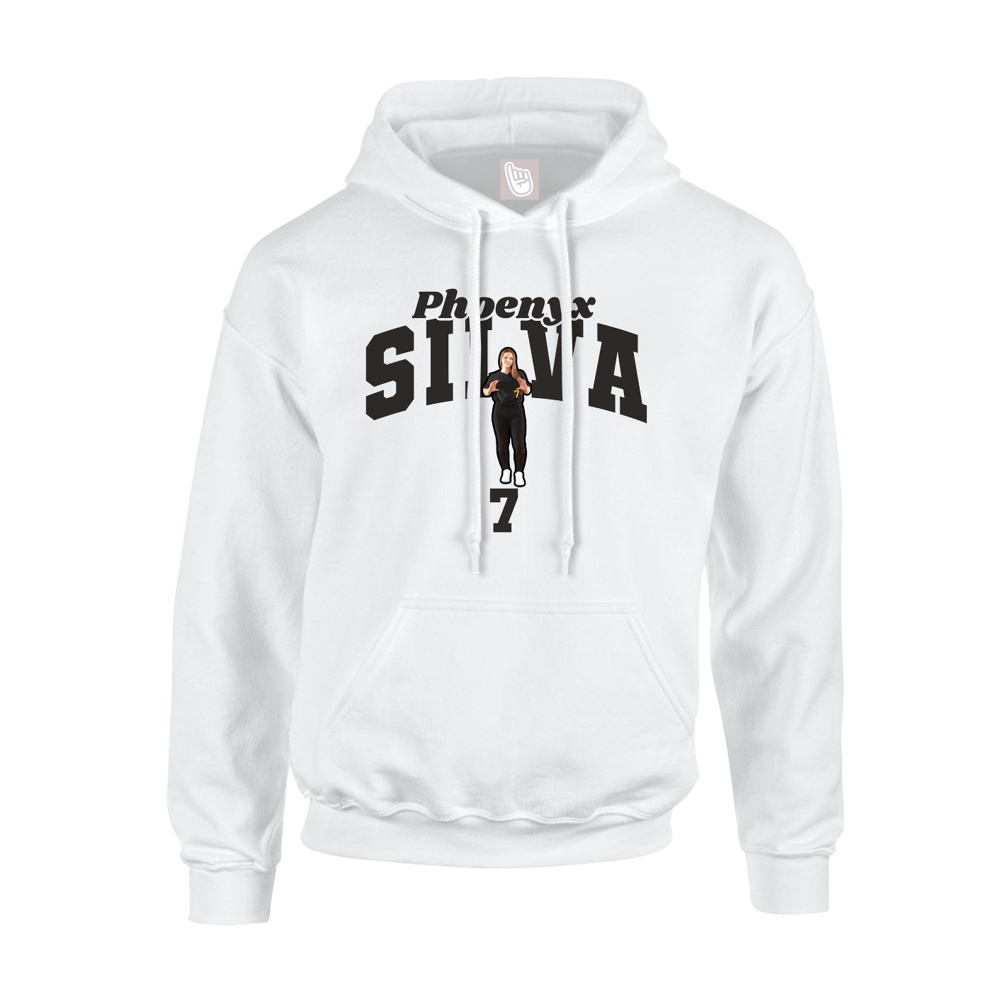 Hoodie — Signature Arch in White