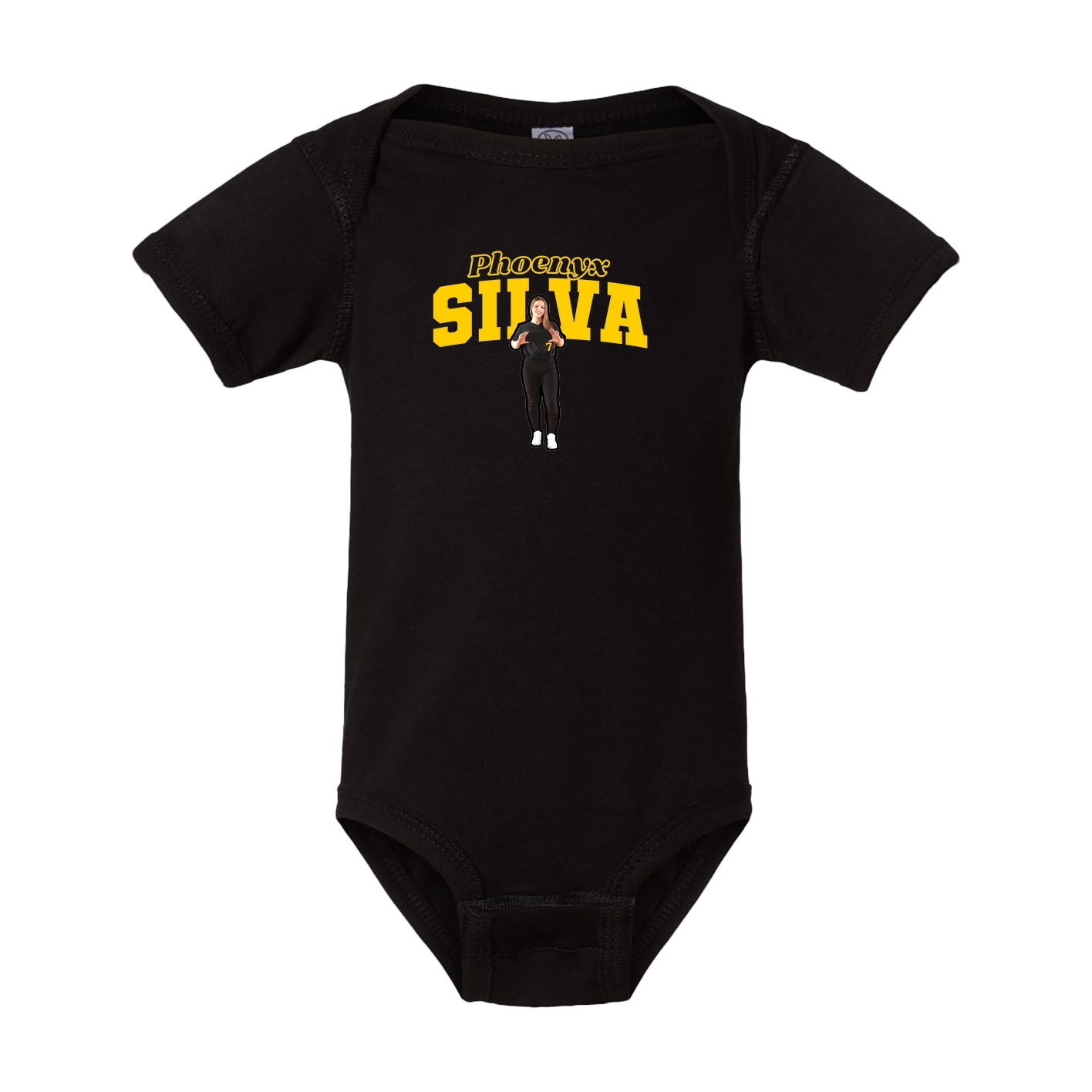 Baby Onesie — Name Arch in Black