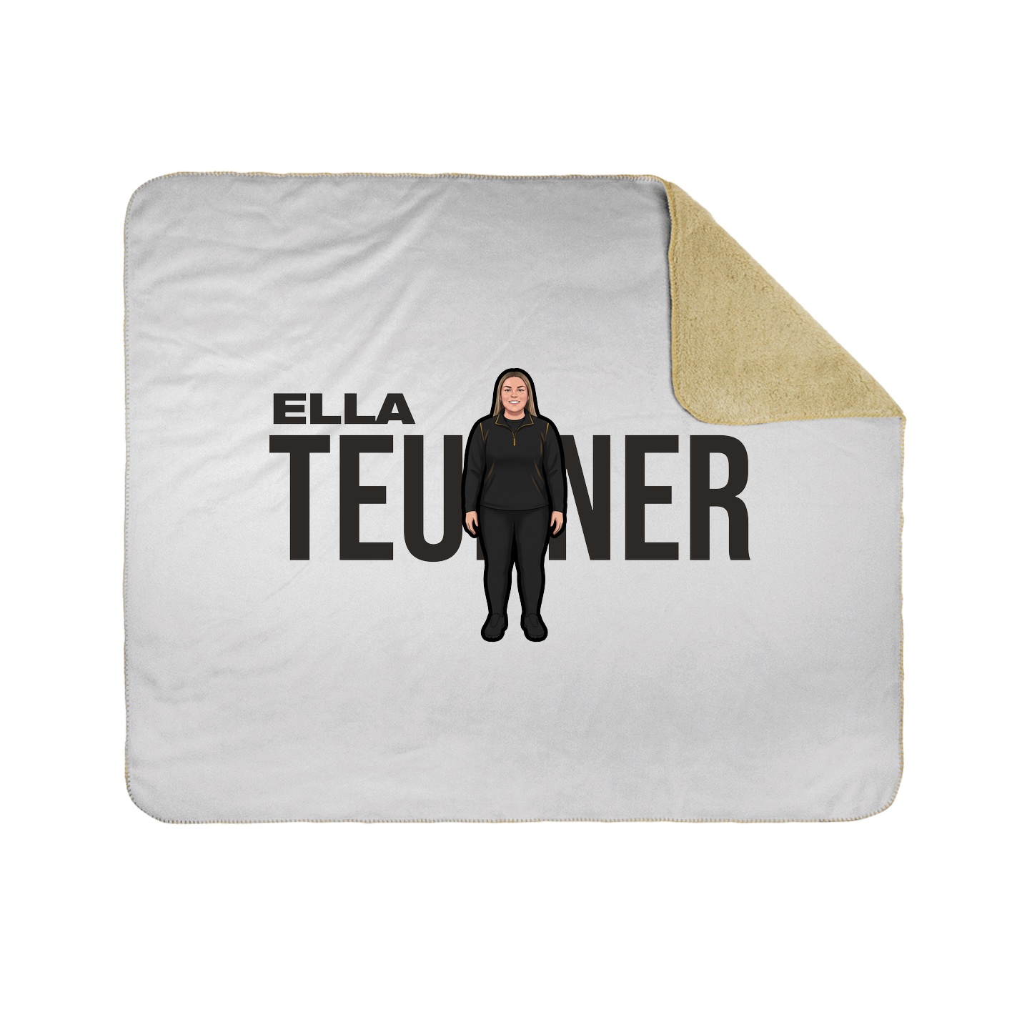 Throw Blanket — Player Name in White