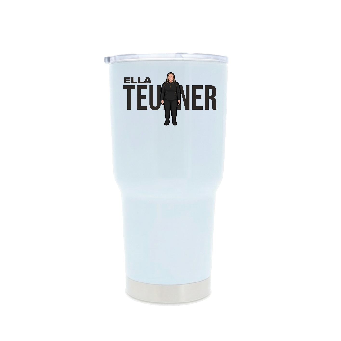 30oz Stainless Steel Tumbler — Player Name in White