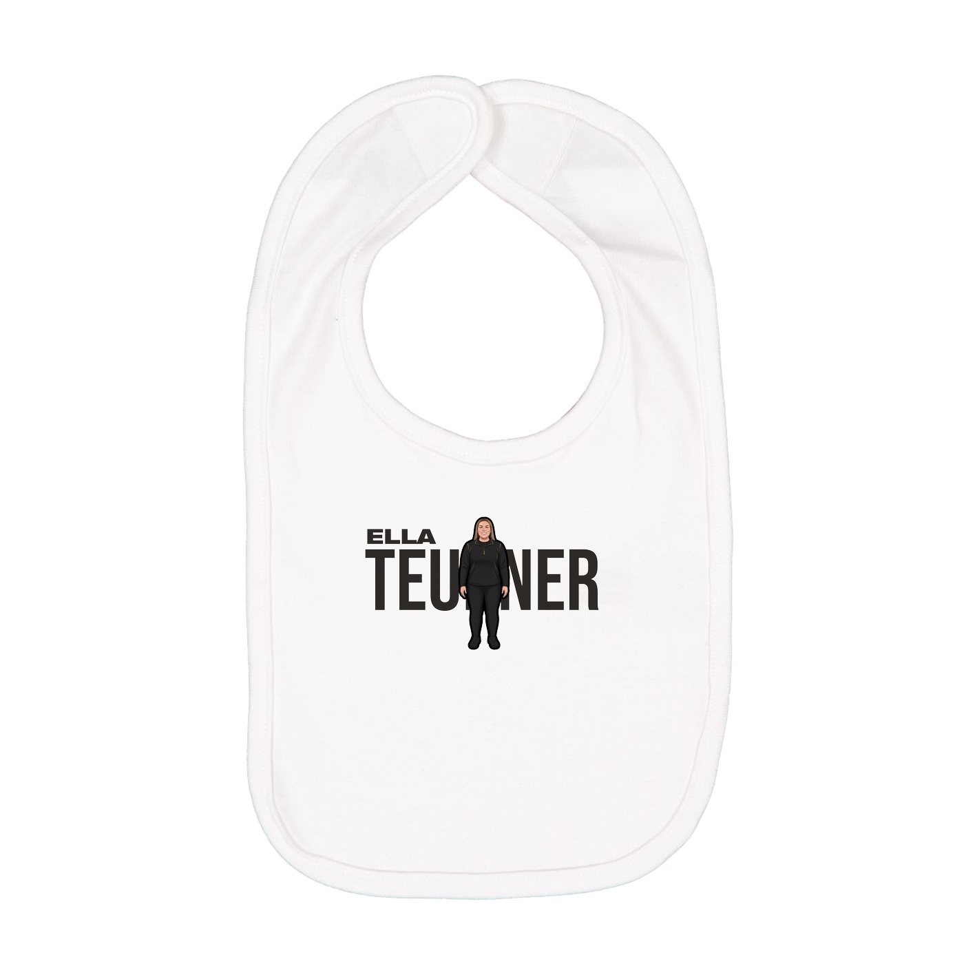 Infant Bib — Player Name in White