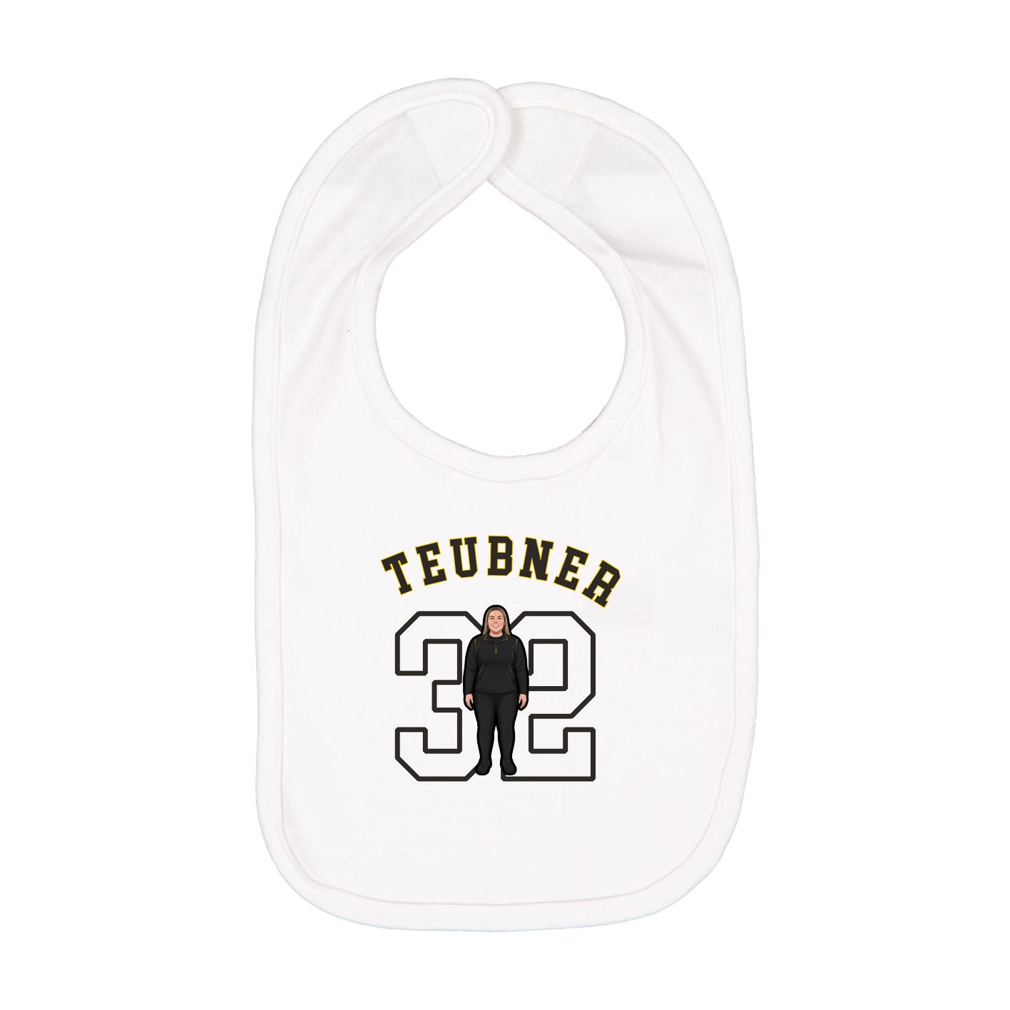 Infant Bib — Shirsey Arch in White