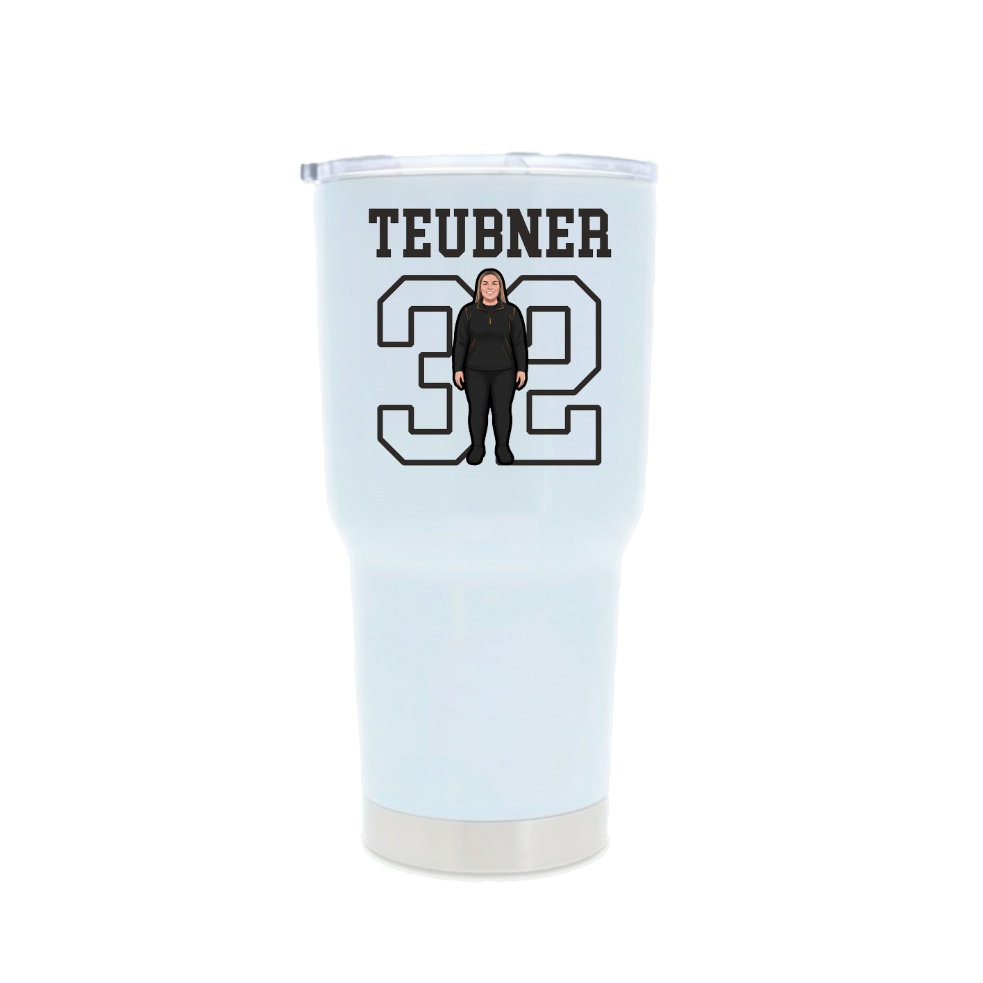 30oz Stainless Steel Tumbler — Shirsey in White