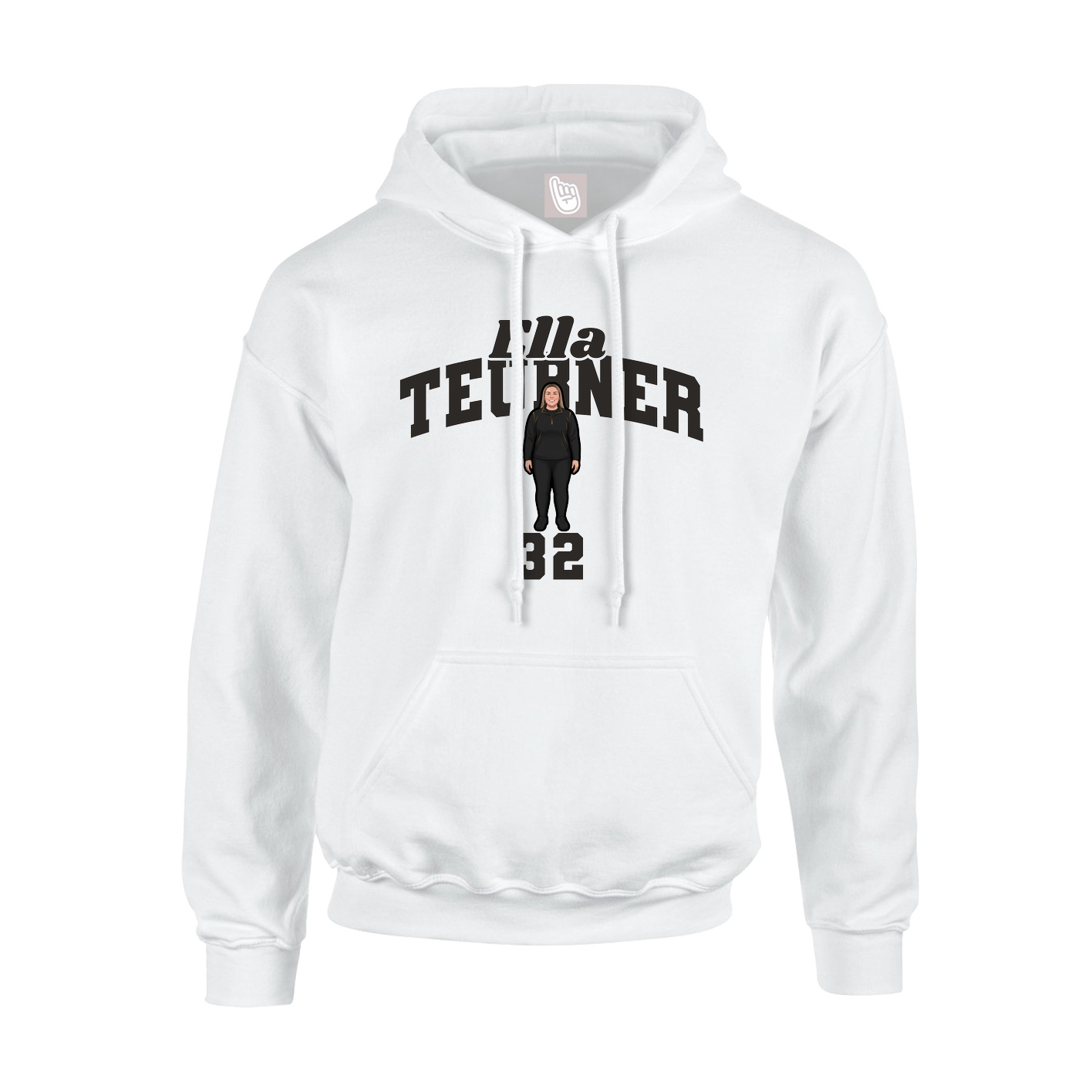 Hoodie — Signature Arch in White