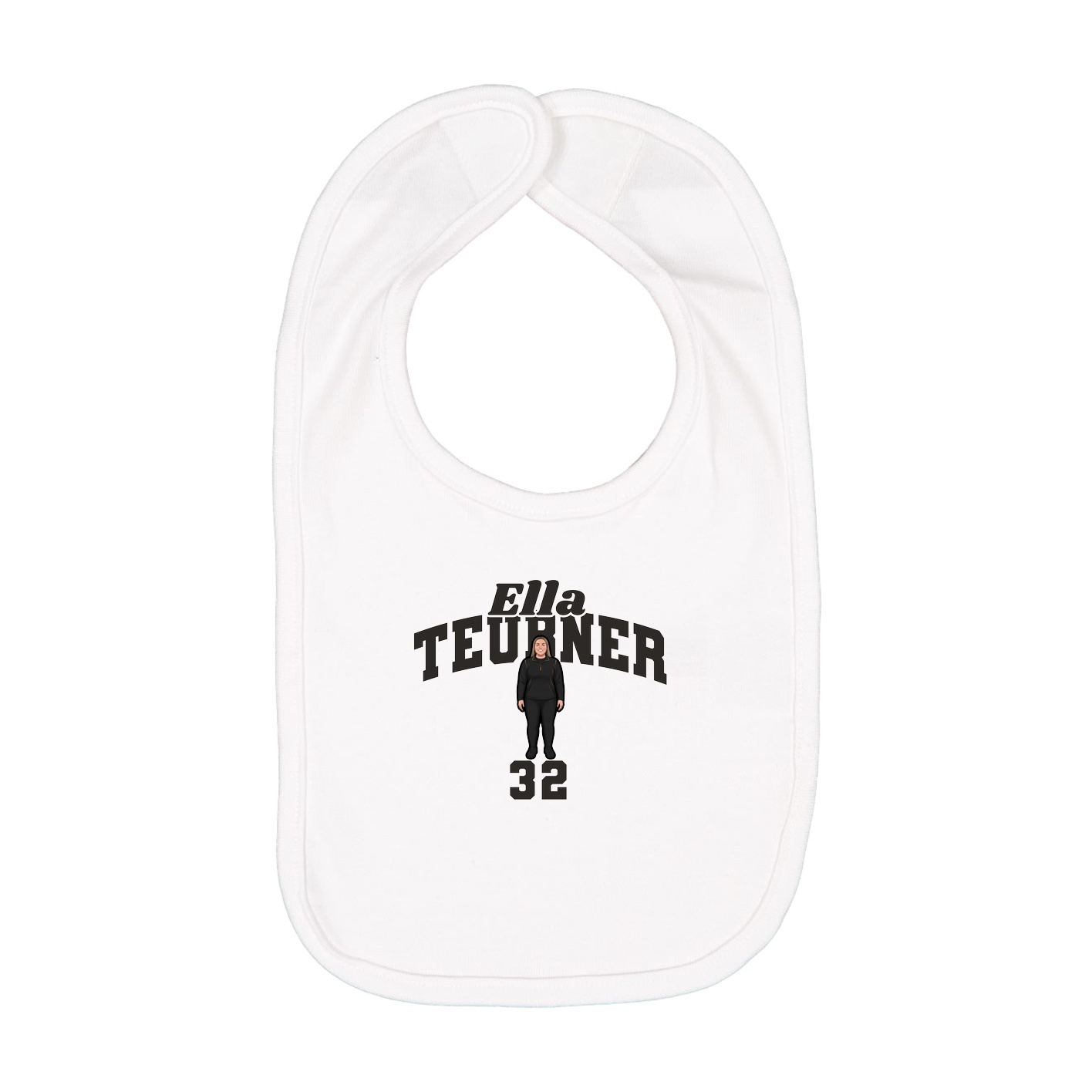 Infant Bib — Signature Arch in White