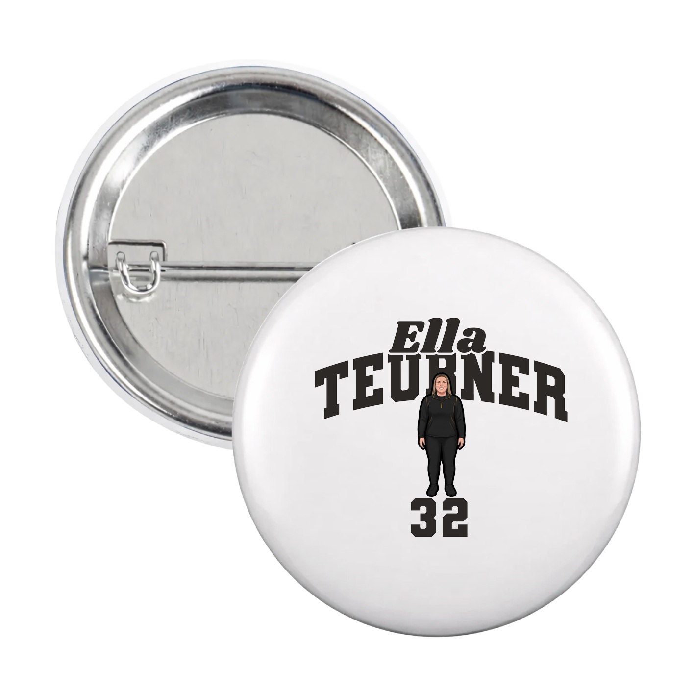 Game Day Button — Signature Arch in White