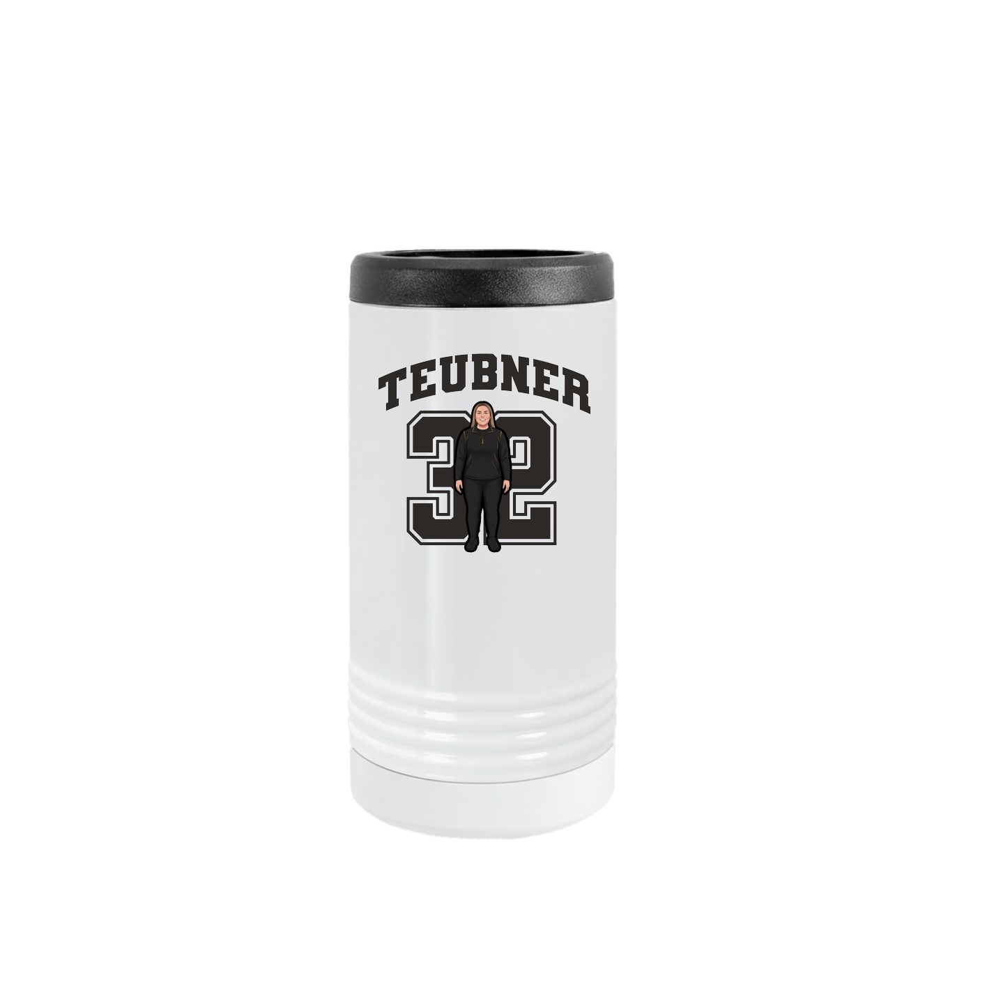 Slim Beverage Holder — Number in White