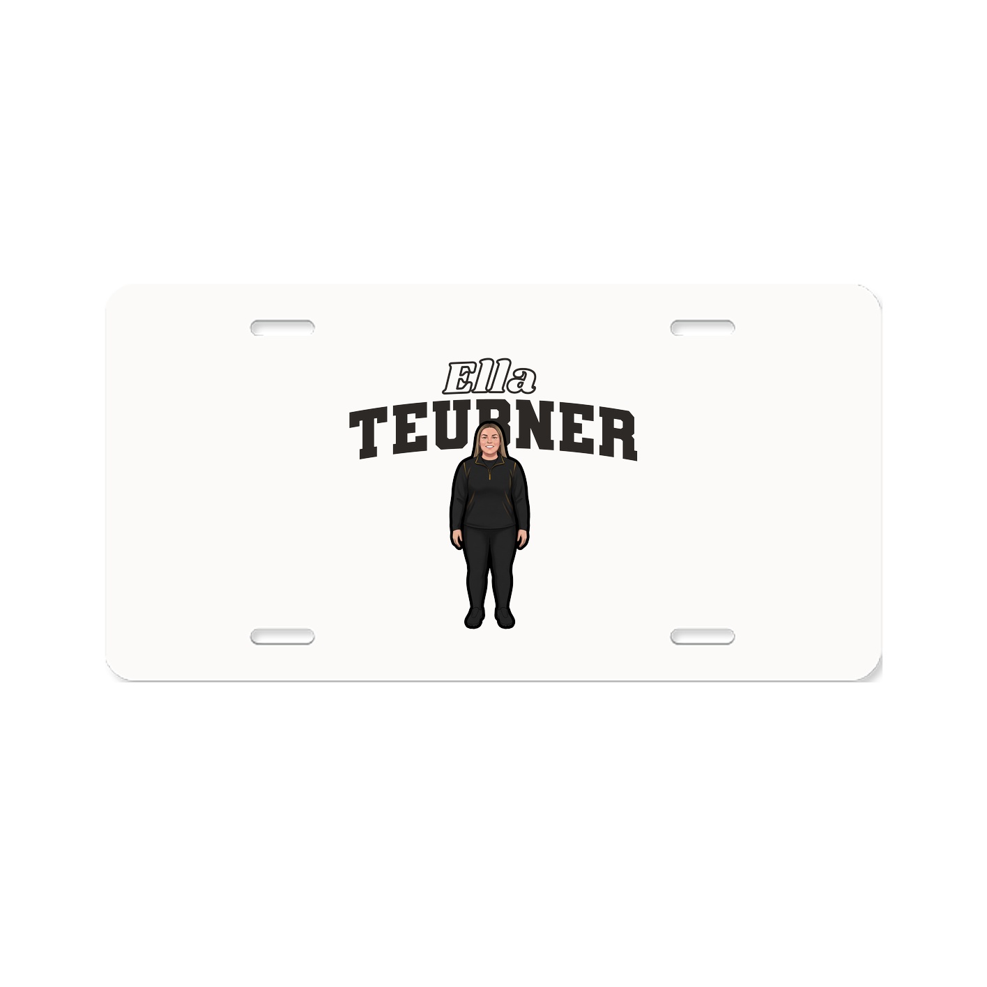 License Plate — Name Arch in Classic