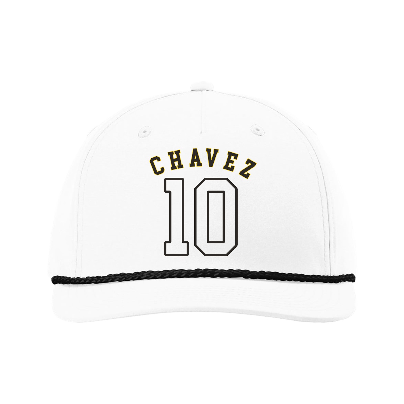 Five-Panel Classic Rope Cap — Shirsey Arch in White