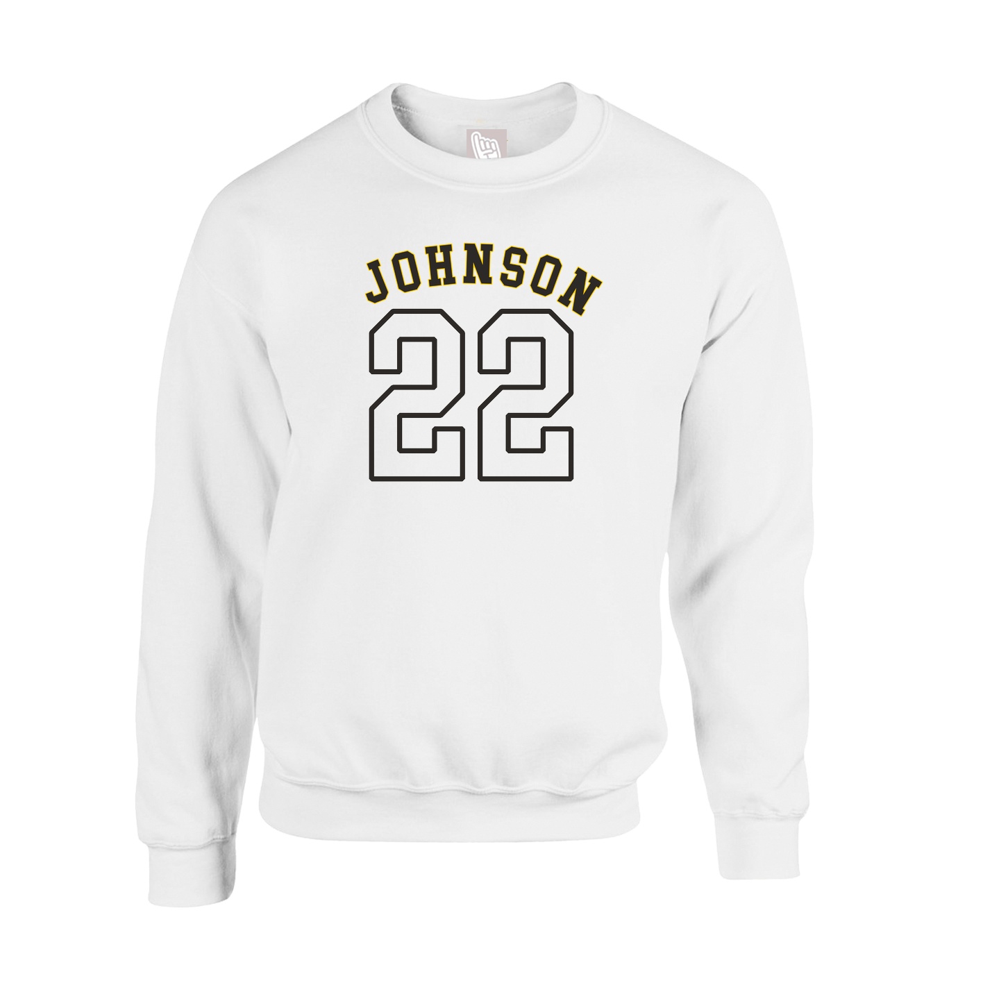 Fleece Crew — Shirsey Arch in White