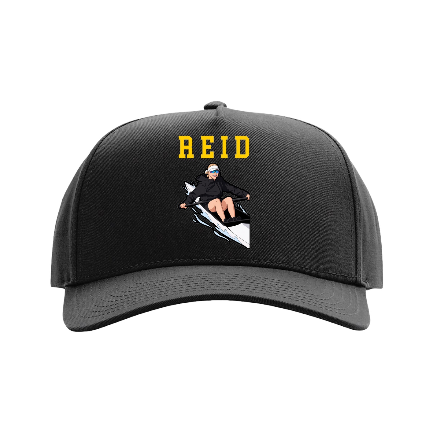 Full Fabric Five-Panel Champ Cap — Shirsey in Black