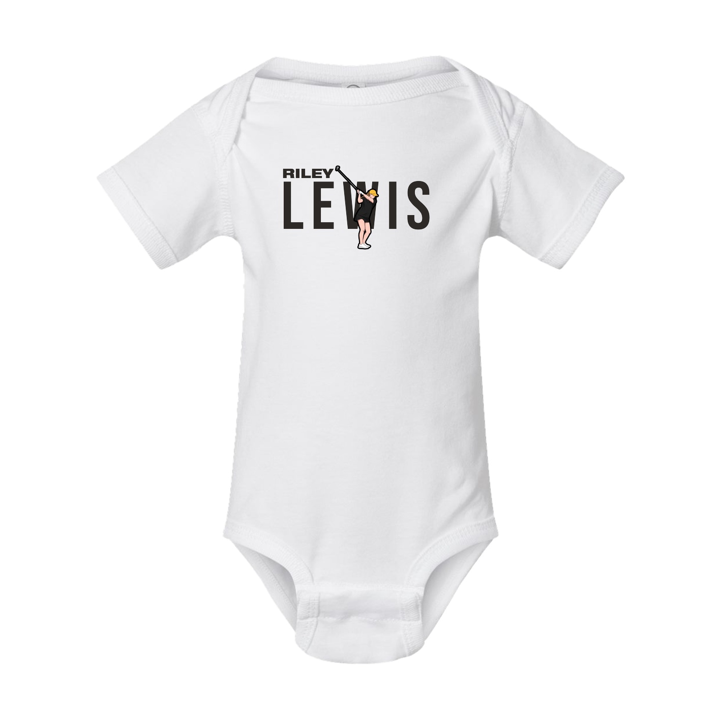 Baby Onesie — Player Name in White