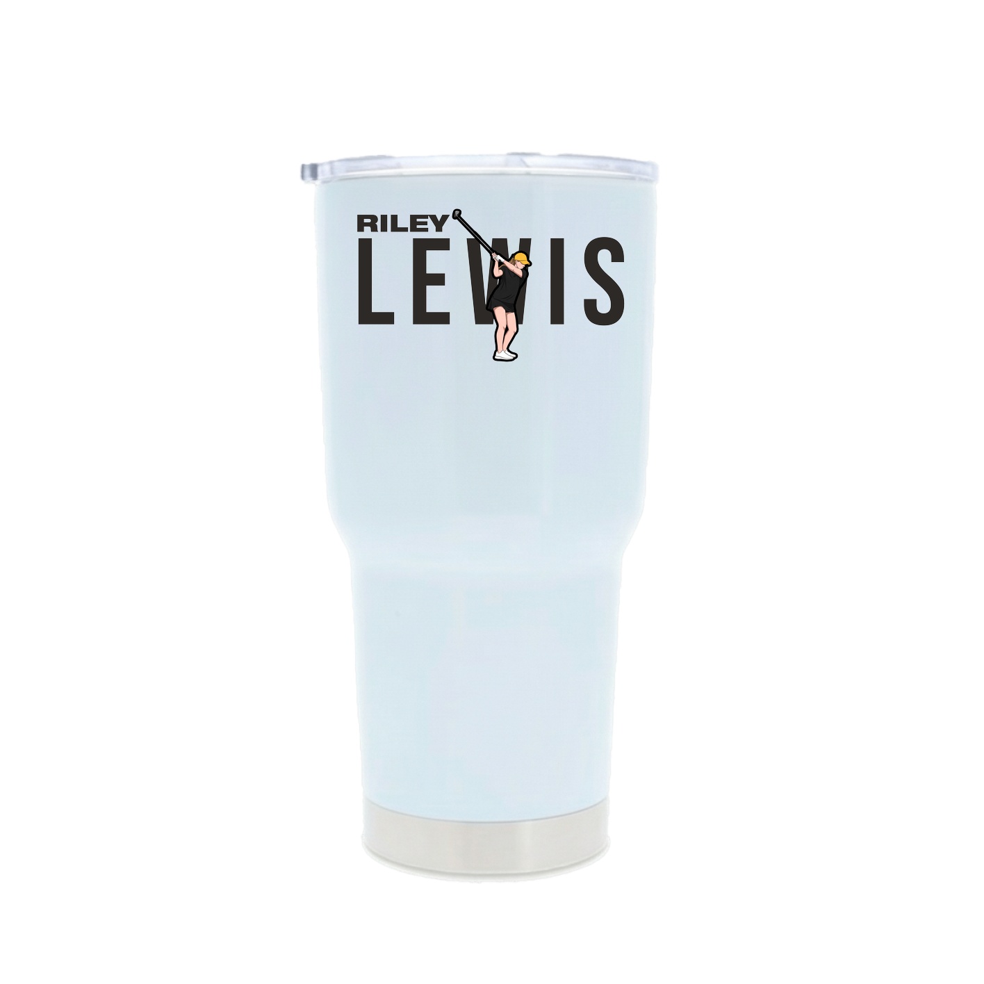 30oz Stainless Steel Tumbler — Player Name in White