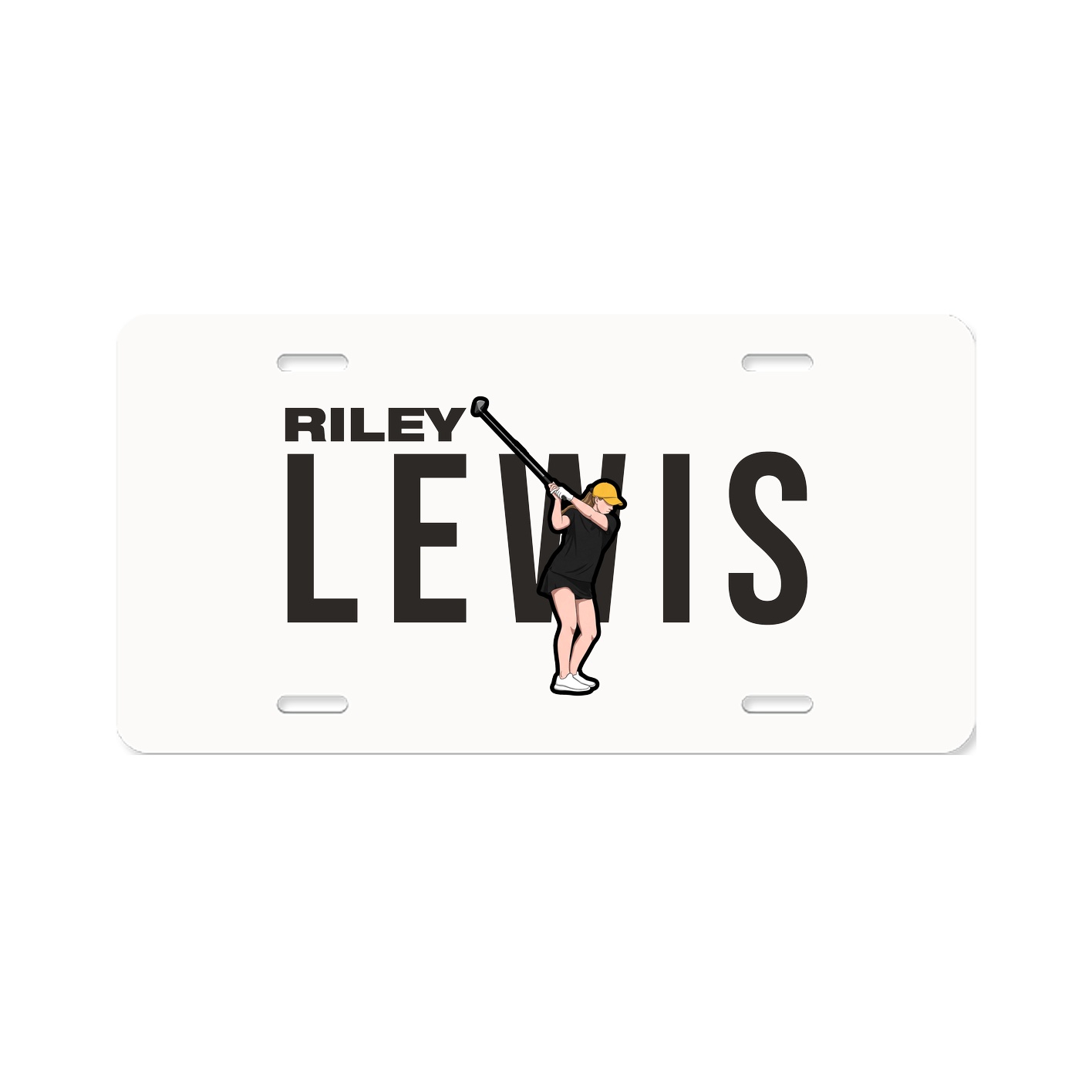 License Plate — Player Name in Classic