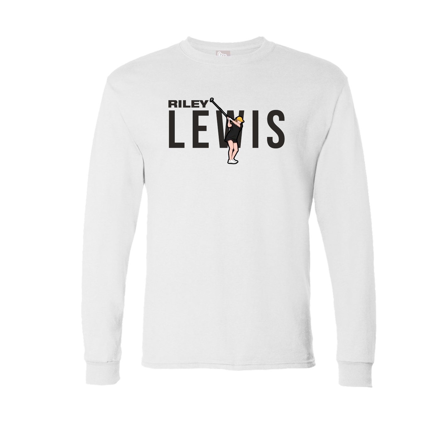 Long Sleeve Tee — Player Name in White