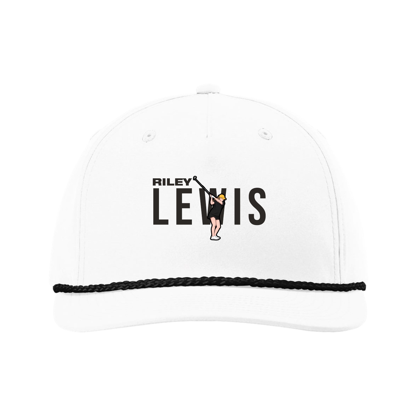 Five-Panel Classic Rope Cap — Player Name in White