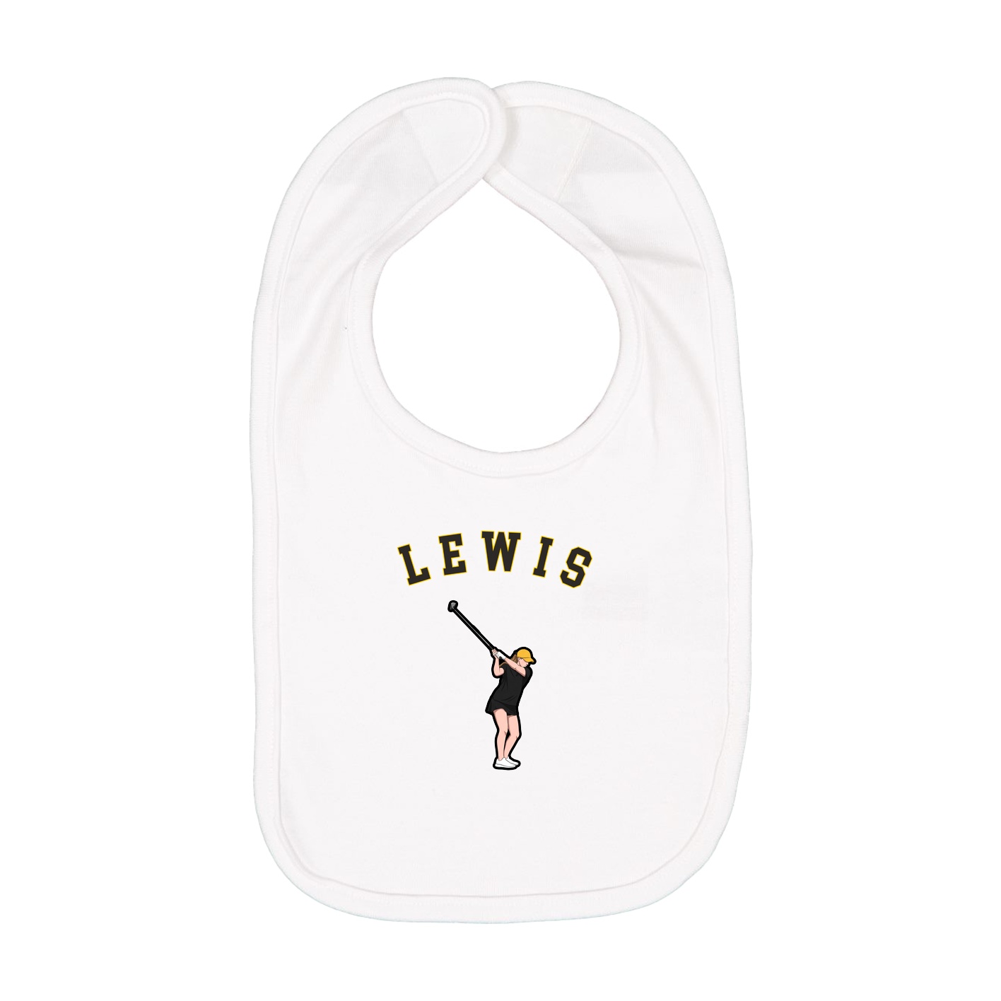 Infant Bib — Shirsey Arch in White