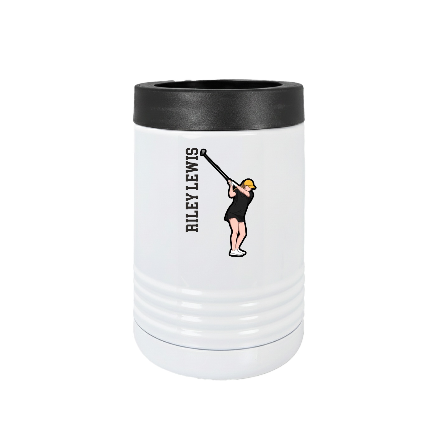Beverage Holder — Name Vertical in White