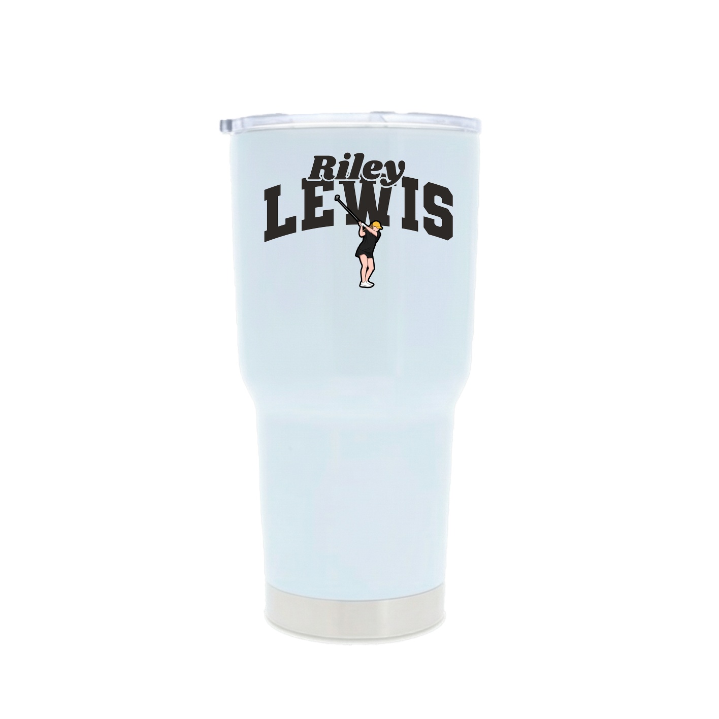 30oz Stainless Steel Tumbler — Signature Arch in White