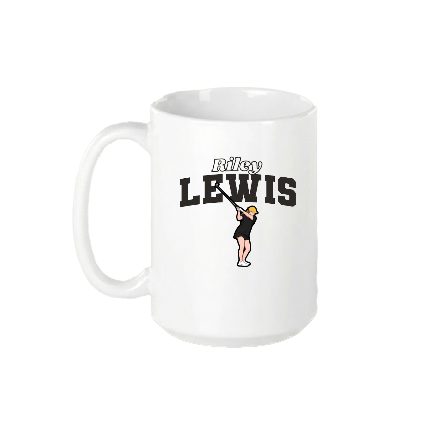 15oz Coffee Mug — Name Arch in White