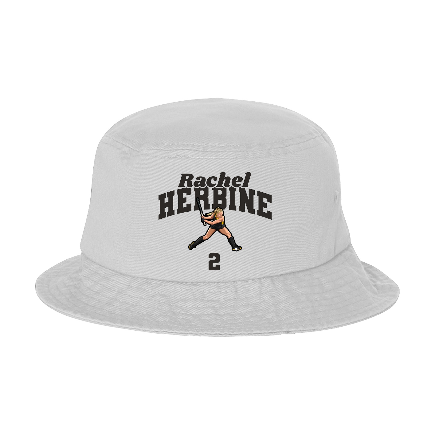 Bucket Cap — Signature Arch in White