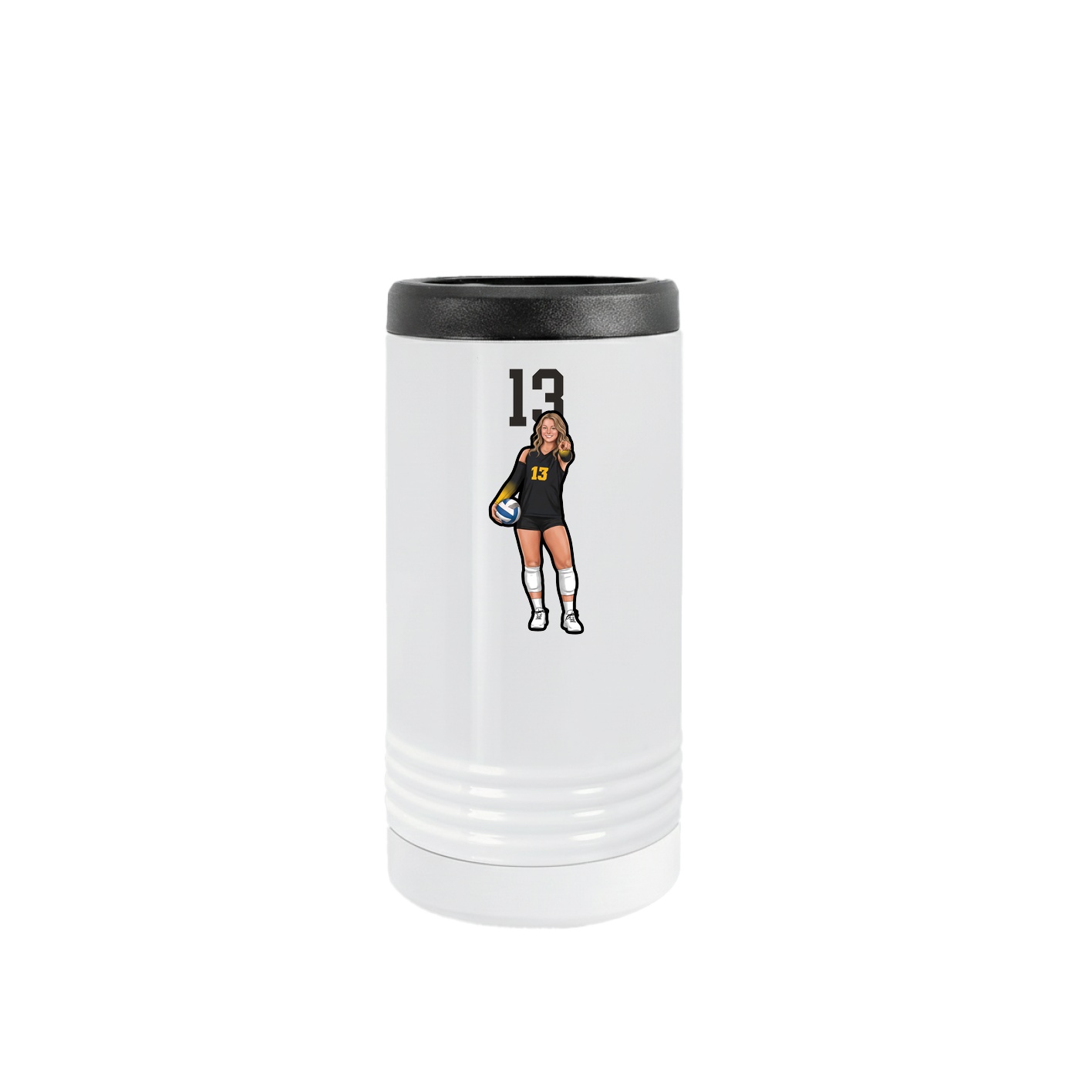 Slim Beverage Holder — Number Top in White