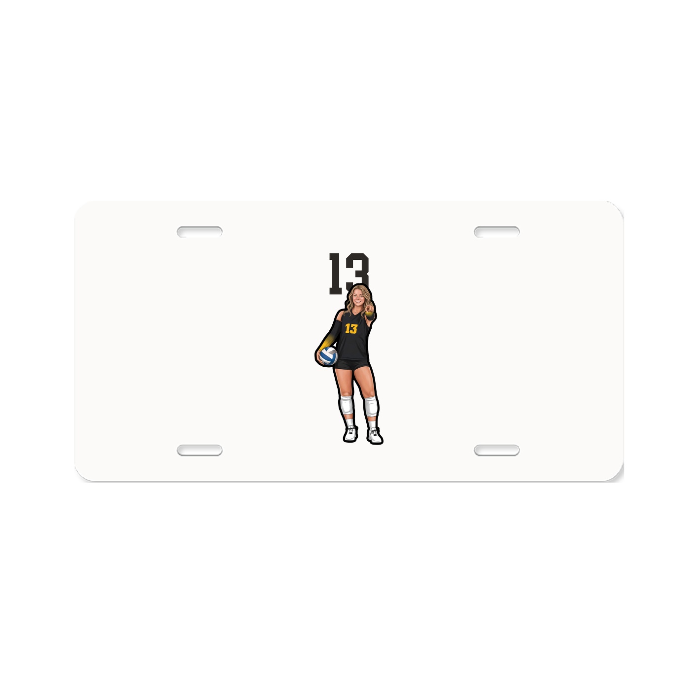 License Plate — Number Top in Classic