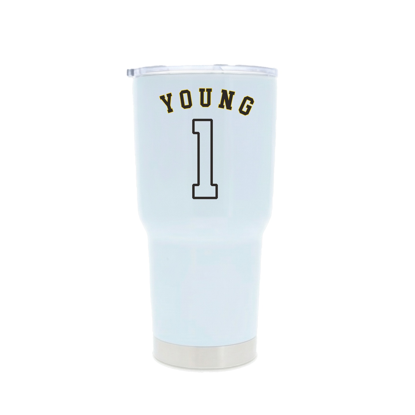 30oz Stainless Steel Tumbler — Shirsey Arch in White